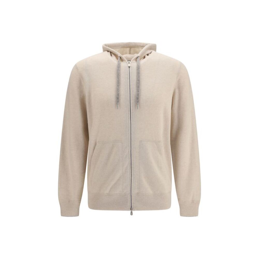 Brunello Cucinelli Men Cashmere Zip Up Hoodie